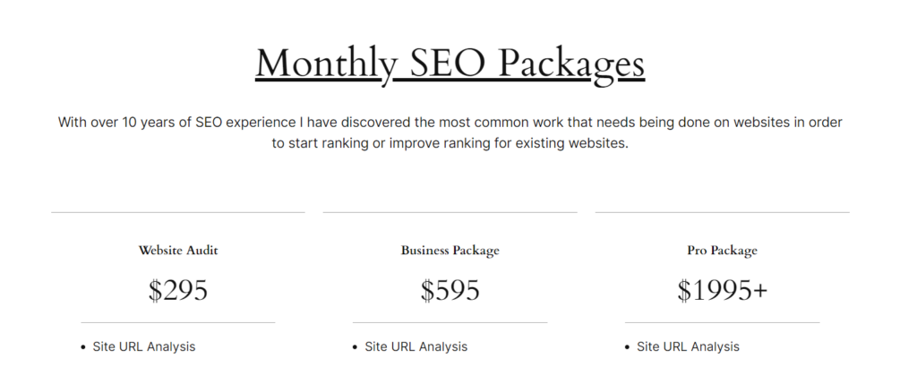 monthly seo packages toniseo.com